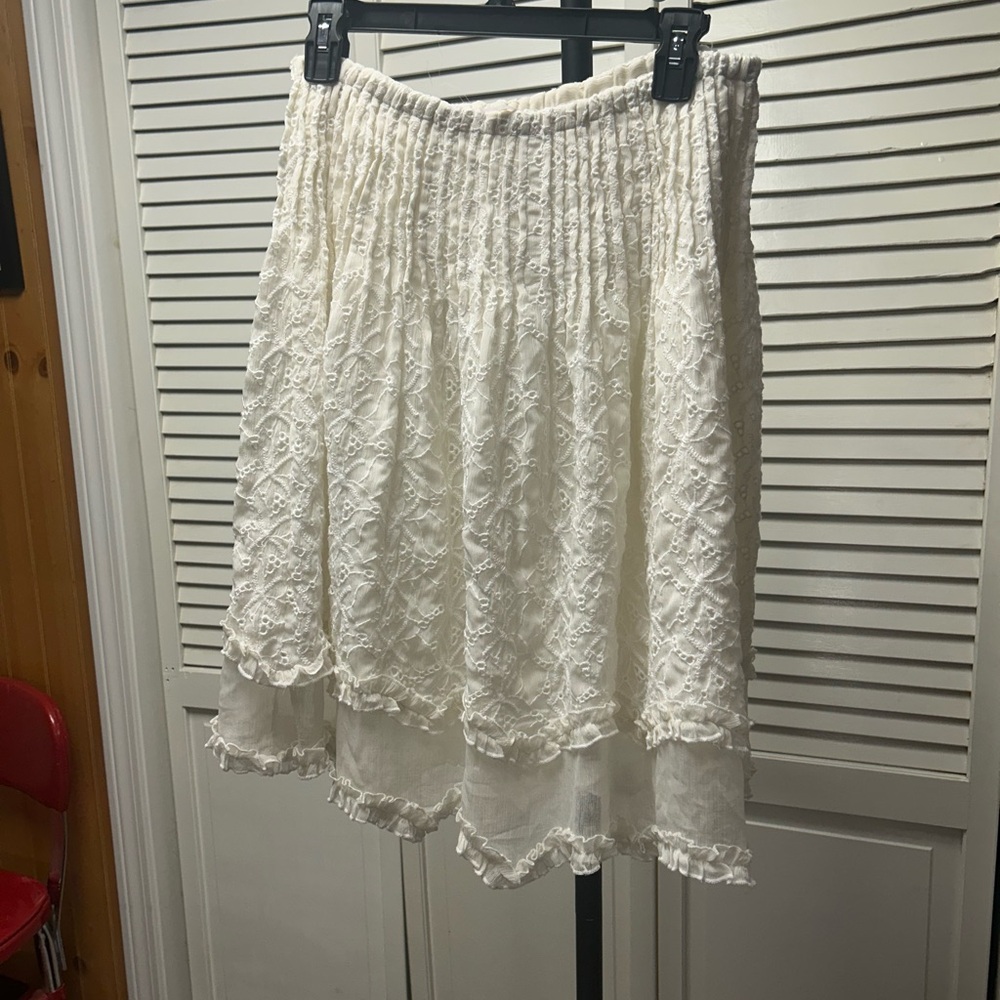 Nwot Free People sanderson midi blue Lace A-Line Skirt